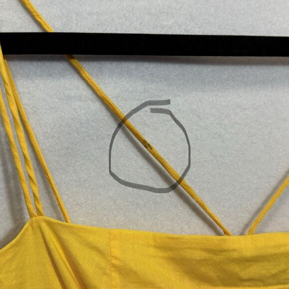 Staud Theo Sleeveless Goldie Persimmon Cotton Tiered Babydoll Top Blouse Size 4 - Picture 9 of 9